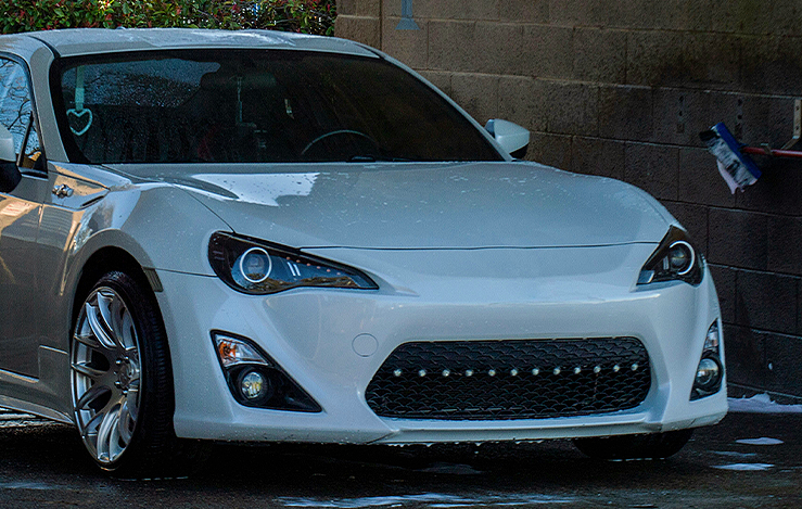 Clean car after a touchless car wash